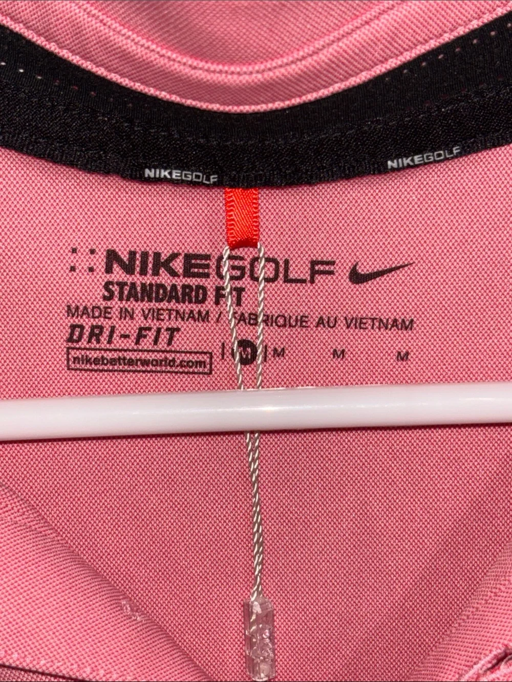 Nike Gold - Men’s standard fit Dri-FIT Polo Shirt (size Medium)